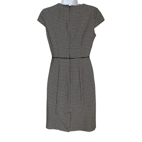 Amanda + Chelsea Geometric Print Dress Size 2 - Elegant Cap Sleeve Fit & Flare - Picture 3 of 7